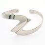 Modernist Sterling Silver Bangle, Full British Hallmarks Image 2