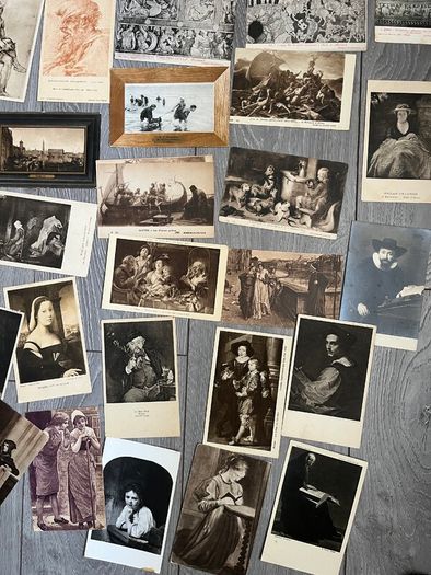 Vintage Art Themed Postcards x 122. 2 for 1 euro or 50 quid the lot
