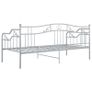 Sofa Bed Frame Grey Metal 90x200 cm Image 6