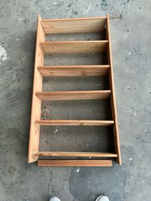 Pine wooden bookcase