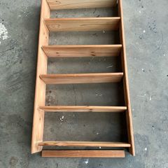 Pine wooden bookcase