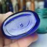 466 - Set of Three Beautiful Vintage Glass Decorative Collectible Bottles - Amber Eire Bovril, Cobalt Blue Magnesia and Turquoise Science Cream Image 6