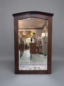 Early 20th Century Antique Belgian Oak Mirror