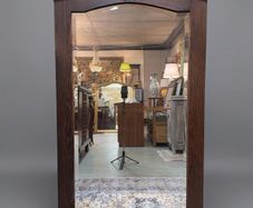 Early 20th Century Antique Belgian Oak Mirror
