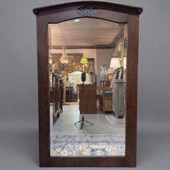 Early 20th Century Antique Belgian Oak Mirror