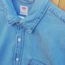 Levi mens jeans style short sleeve shirt light blue Medium size Image 5