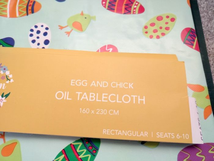 Easter Table Cloth and x6 Place Settings