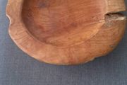 decorative live edge wooden fruit bowl