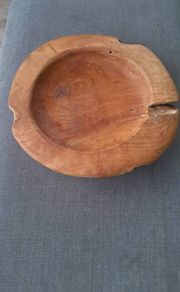 decorative live edge wooden fruit bowl