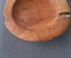 decorative live edge wooden fruit bowl