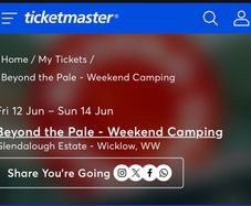 Beyond the Pale Camping Weekend Family Tickets 2 adult 2 child