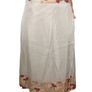 Noa Noa Ladies Silk Peach & Cream Floral Wrap Skirt L 14 includes postage Image 2