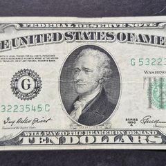 USA 1950-A TEN DOLLAR 10 Chicago IL US Federal Reserve Hamilton Note