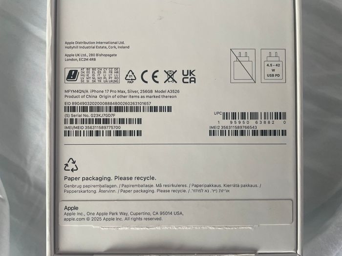 SIM Free iPhone 17 Pro Max 5G 256GB AI Phone - Silver
