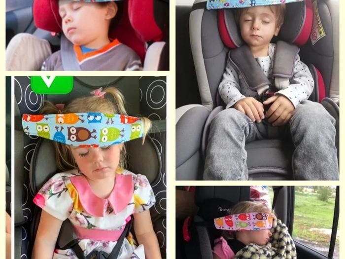 Infant baby adjustable car seat head support belt, super useful for travels
