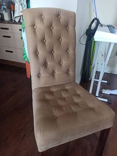 4 dining chairs set beige