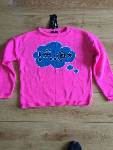New Pink knitted jumper size 12