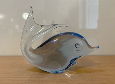 A Vintage pair of Murano Fish and Swallow studio glass c1970