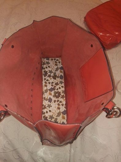 Coral Patent Bag