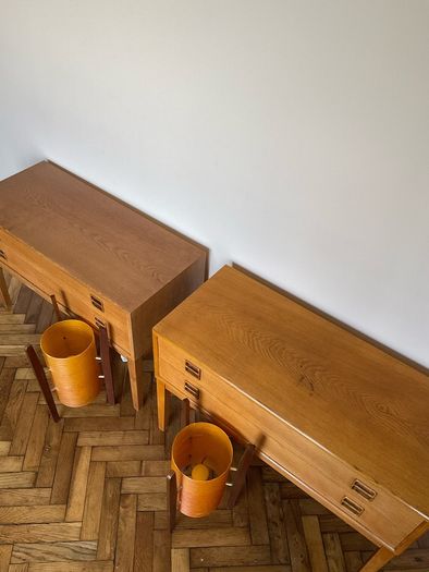 Vintage Swedish side tables  mid century