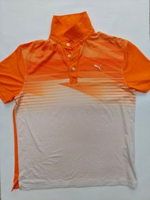 Puma golf polo shirt - orange and white