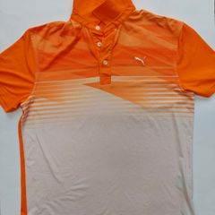 Puma golf polo shirt - orange and white
