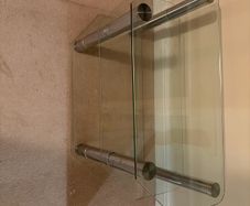 Glass & chrome TV stand