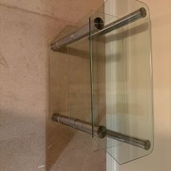 Glass & chrome TV stand
