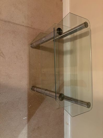 Glass & chrome TV stand