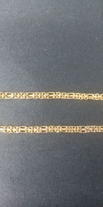 14ct solid gold Italian Figaro chain necklace 4.72g