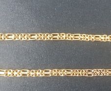 14ct solid gold Italian Figaro chain necklace 4.72g