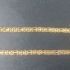 14ct solid gold Italian Figaro chain necklace 4.72g