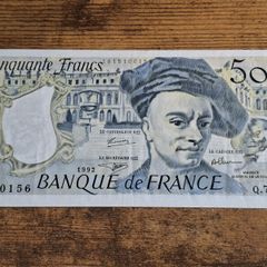 France, 50 Francs 1992 banknote, Q73 Series, great condition - free standard postage