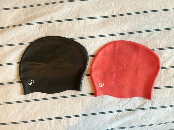 2x Decathlon Tribord Swim Caps