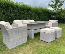 New Luxury Garden Rattan Furniture / Rising Dining Table / Sofa / Armchair / Delivery