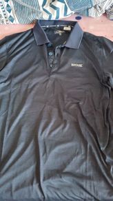 regatta large men navy blue shirt dry fit