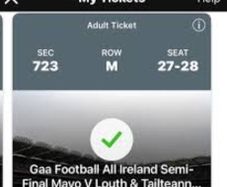 Dublin v Kerry seating tickets