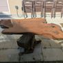 Teak root garden furniture - 4 chairs and table. Image 3