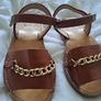 Girls Gold Chain Sandals 28 uk10 Image 3
