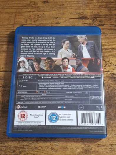 "Star Wars - The Force Awakens" (2015) Blu-ray - free standard postage
