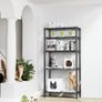 5 Tier Shelf Metal Storage Shelves Shelving Wire Rack Heavy Duty Closet Organizers for Garage Kitchen Bathroom Laundry Black 35 x 75 x 151.1 cm Image 2