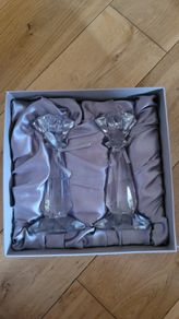 Paul Costello Living Set of 2 x 7" Crystal Candlesticks