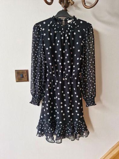 Black and white spotty dress