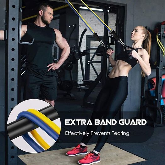 Body Fit Resistance Bands Set For Fitness Training 11 Set