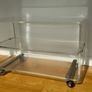 Vintage Clear Lucite/Acrylic Tv Stand/Shelf Unit on Chrome Casters. Image 2