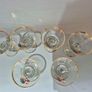 Pristine Vintage Art Deco Enamel Cockerel Cocktail Glasses Set of 6 Image 3