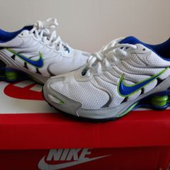 Nike Shox Running Size UK-5.5/EUR-38.5 318084-142 White/Poison Green/Royal Blue-2007