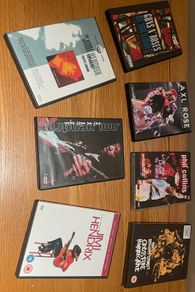 Music DVD's (Guns n'roses, Jimi Hendrixs, Phil Collins)
