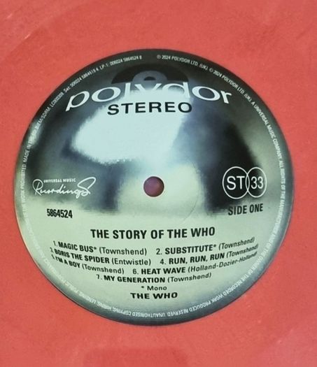 The Who - The Story Of The Who Record Store Day Reissue Coloured Vinyl 2 x LP