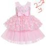 Brand New Girls'  T-Shirt Dress Sequin Mesh Princess Dress Image 3
